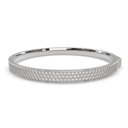 Brunella Round Cut Diamond Bangle Bracelet Pave set (5 ctw) - Nivetta